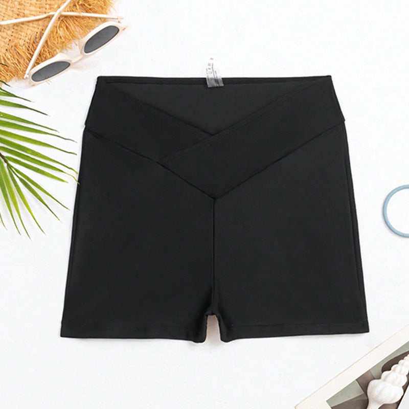 Shorts de bain taille haute pour femmes R&B