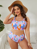 Ensemble de bikini taille haute pour femmes avec motif tendance Echo Archiv
