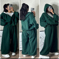 Ensemble de sweat à capuche surdimensionné pour femmes avec fermeture éclair et pantalon de jogging ample Echo Archiv