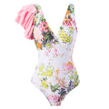 Maillot de bain une pièce élégant pour femmes avec détails en volants floraux Echo Archiv