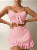 Ensemble Crop-Top et Jupe pour Femmes avec Design Ludique Echo Archiv