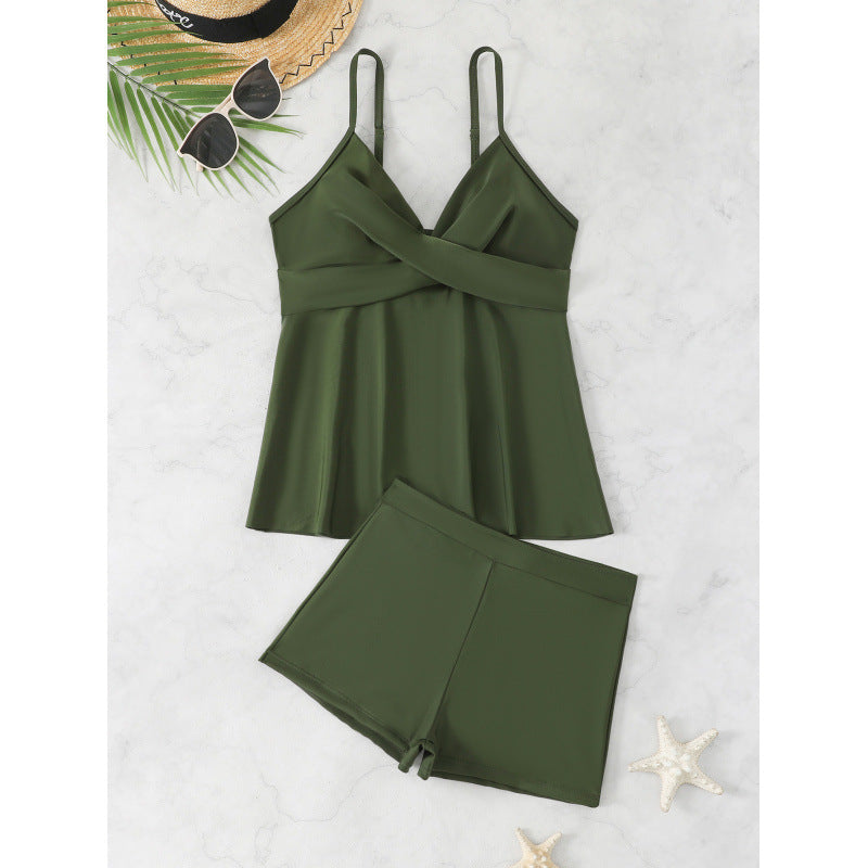 Ensemble Tankini Femme avec des pois enchanteurs et une coupe à la mode R&B