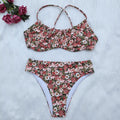 Ensemble de bikini floral pour femmes avec design ludique R&B