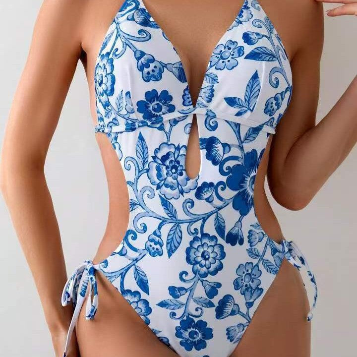 Bikini femme à motifs floraux ludiques R&B