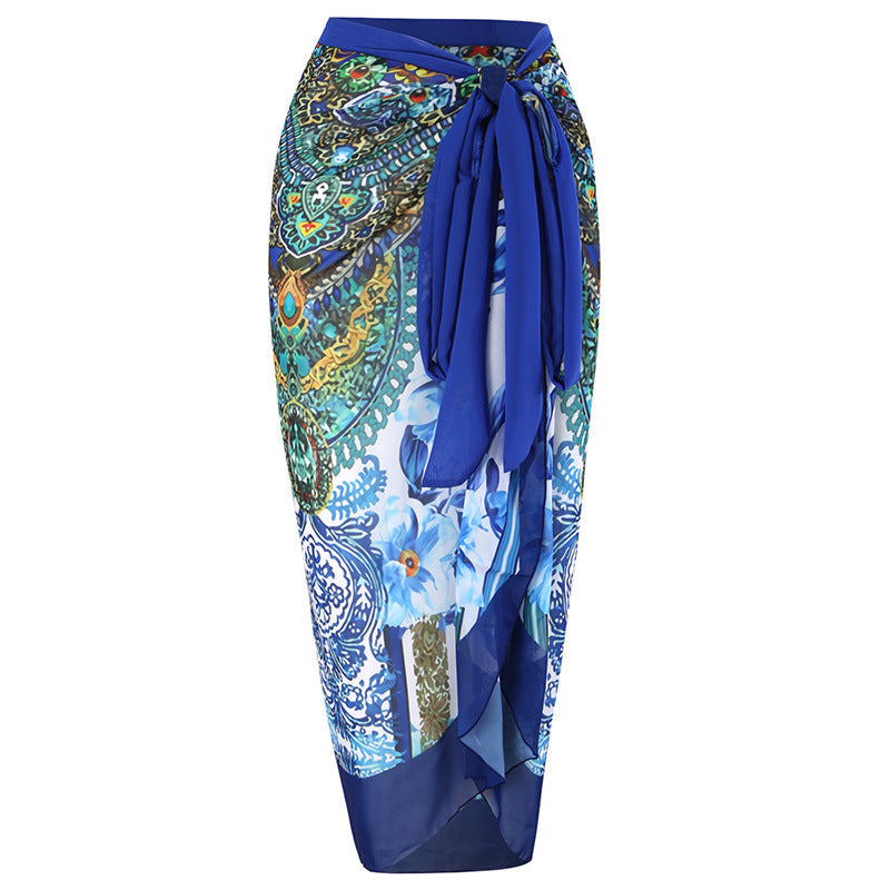 Maillot de bain élégant pour femmes avec détail floral et tunique de plage transparente Echo Archiv