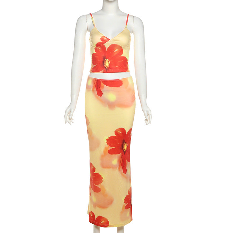 Robe d'été élégante pour femmes avec design floral et coupe ajustée Heidi-Mode
