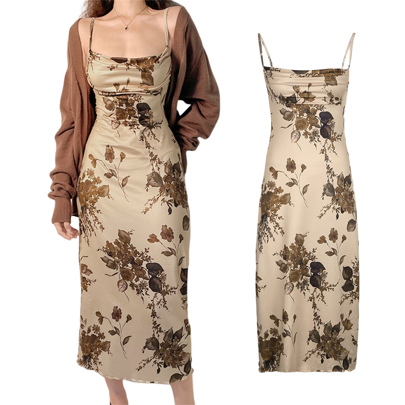 Robe maxi femme avec un élégant design floral - Mode Heidi