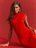 Robe de soirée femme ajustée avec élégant col Heidi-Mode