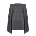 Top blouson drapé sans manches pour femmes avec manches chauve-souris larges et taille cintrée Echo Archiv