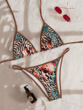 Bikini triangle pour femmes avec imprimé animal R&B