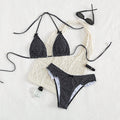 Ensemble de bikini triangle pour femmes avec des pois ludiques R&B