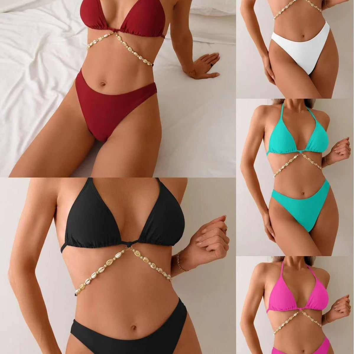 Bikini triangle pour femmes avec détails décoratifs en coquillage Echo Archiv