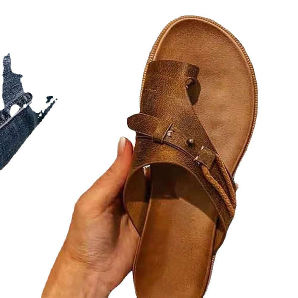 Sandales à brides confortables pour femmes avec design de bride ajustable et semelle anatomique R&B