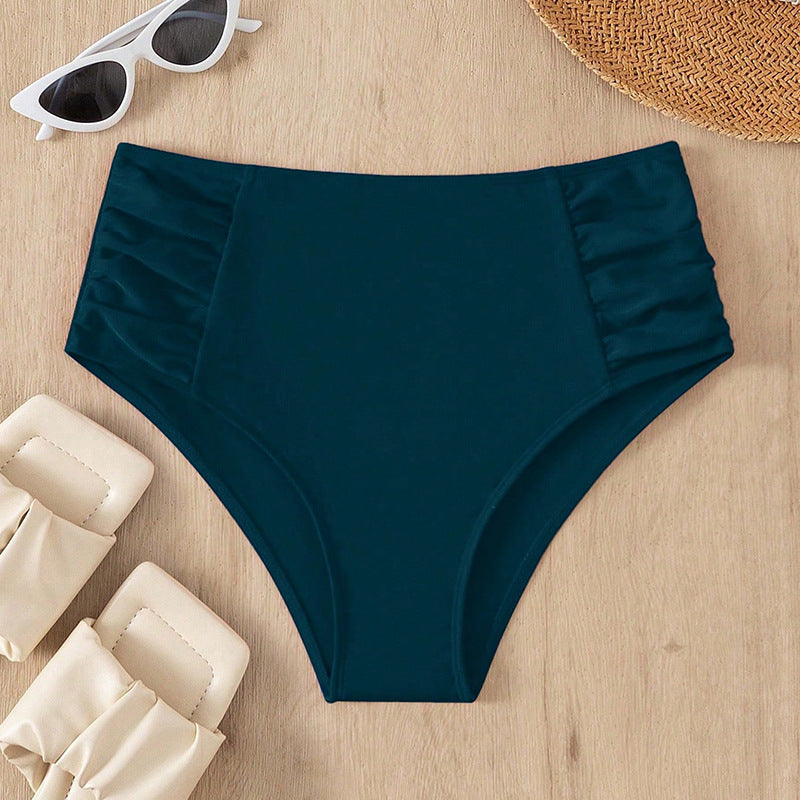 Pantalon de bikini taille haute pour femmes avec design à volants R&B