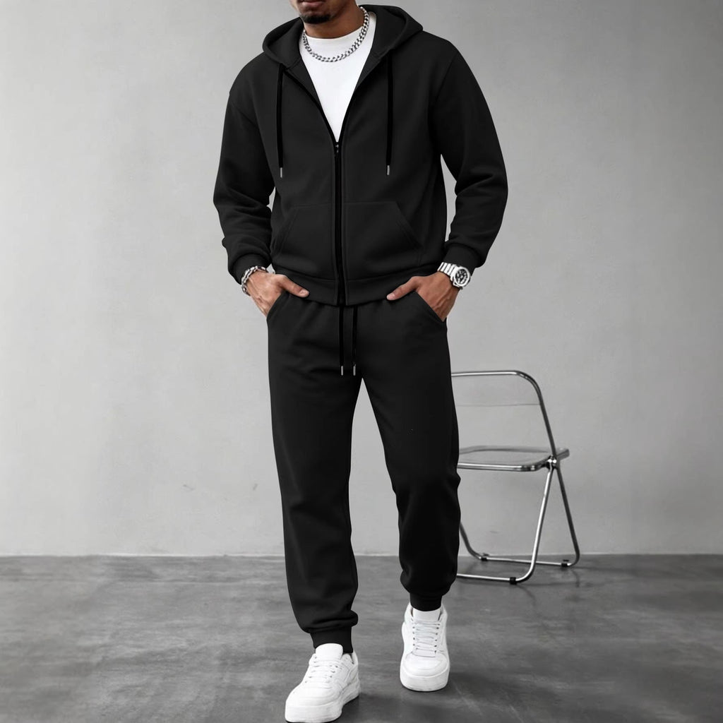 Ensemble de survêtement pour hommes en deux parties avec veste à capuche zippée et pantalon de jogging ajusté Echo Archiv