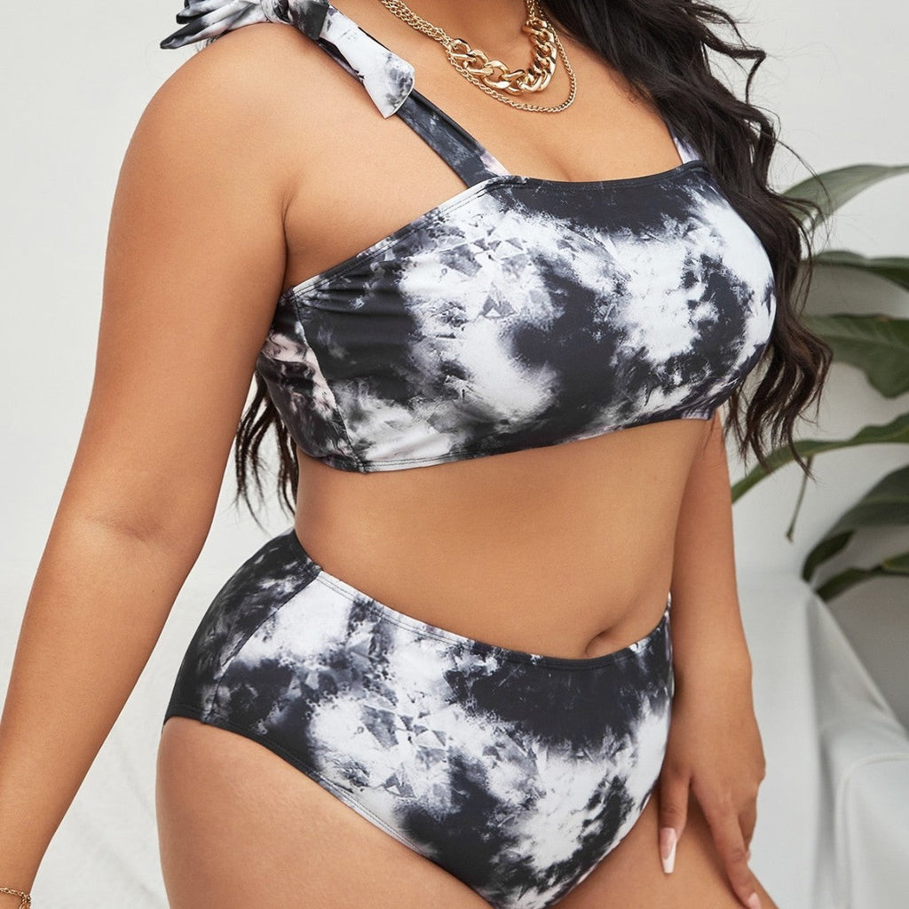 Ensemble de bikini taille haute pour femmes avec haut ludique et design de bretelles élégant Echo Archiv