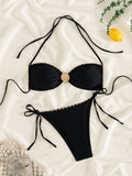 Bikini Élégant pour Femmes avec Accents Dorés R&B