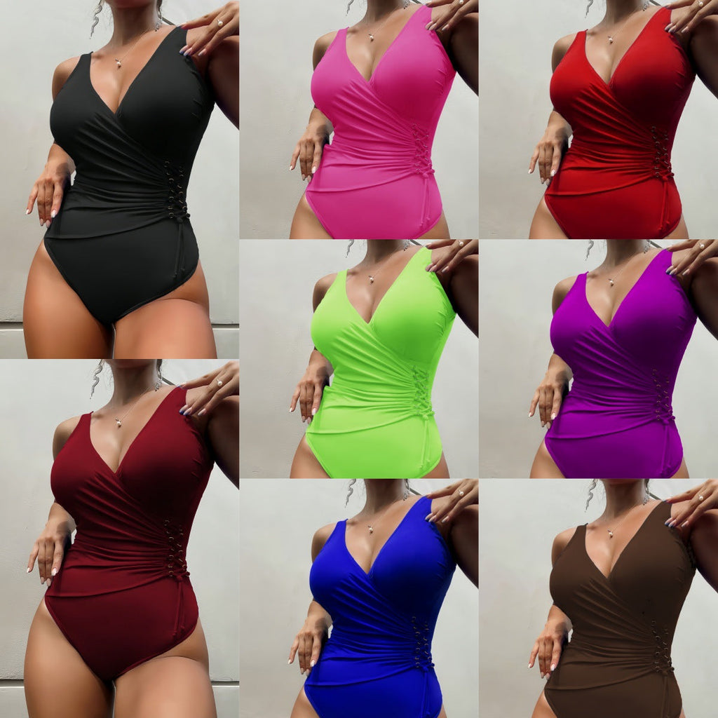 Maillot de bain une pièce pour femmes avec un design drapé raffiné R&B