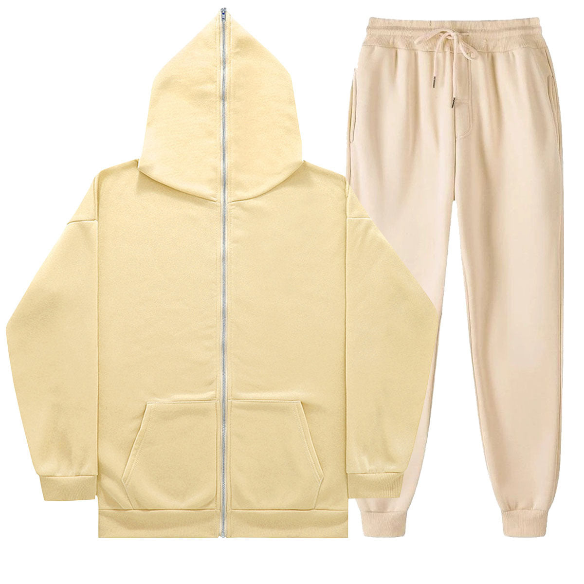 Ensemble unisexe léger en French-Terry avec zip à capuche et jogging tapered de Echo Archiv