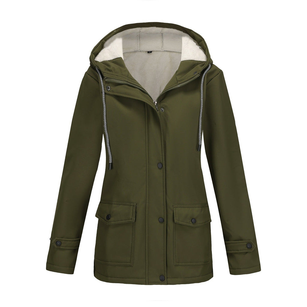 Veste d'extérieur à la mode pour femmes avec doublure en polaire