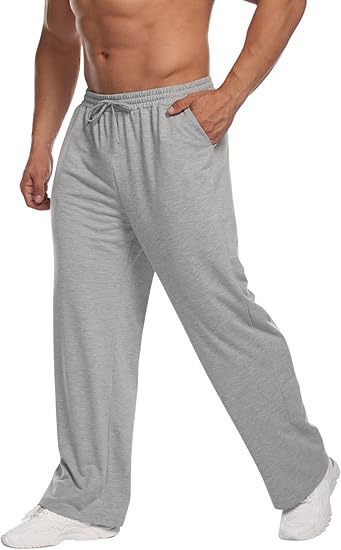 Pantalon de lounge pour homme à coupe décontractée en jersey doux avec cordon de serrage, taille élastique et jambe droite Echo Archiv