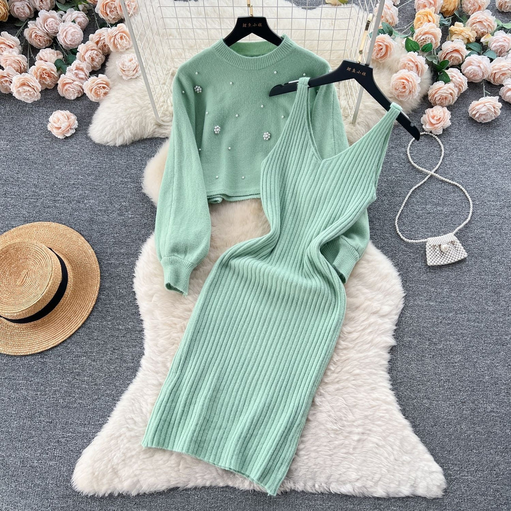 Robe en tricot pour femmes avec décolleté en V élégant Echo Archiv