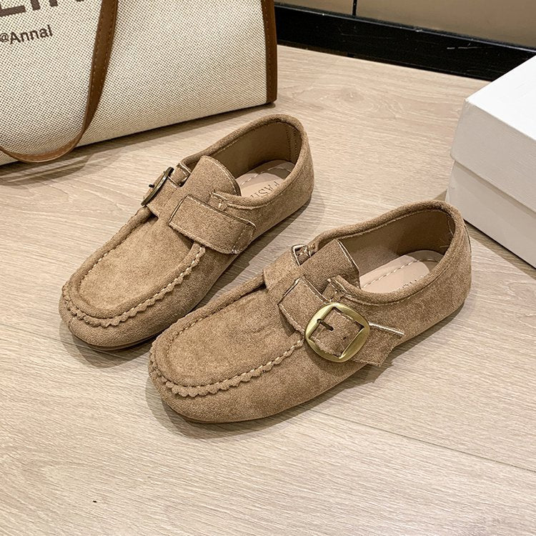 Mocassins pour femmes avec accent de boucle à la mode R&B