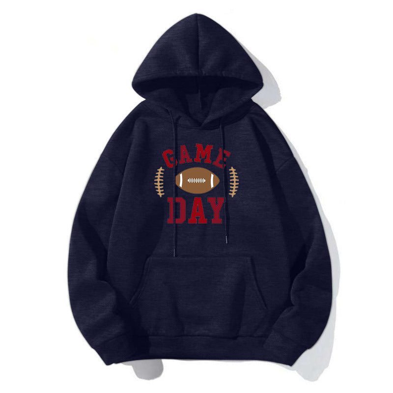 Pull à capuche sportif pour femmes avec motif football Echoarchiv