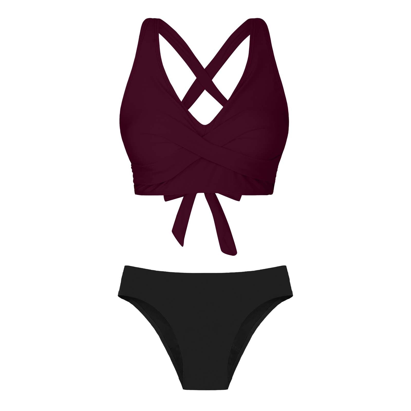 Maillot de bain deux pièces pour femmes avec design floral R&B