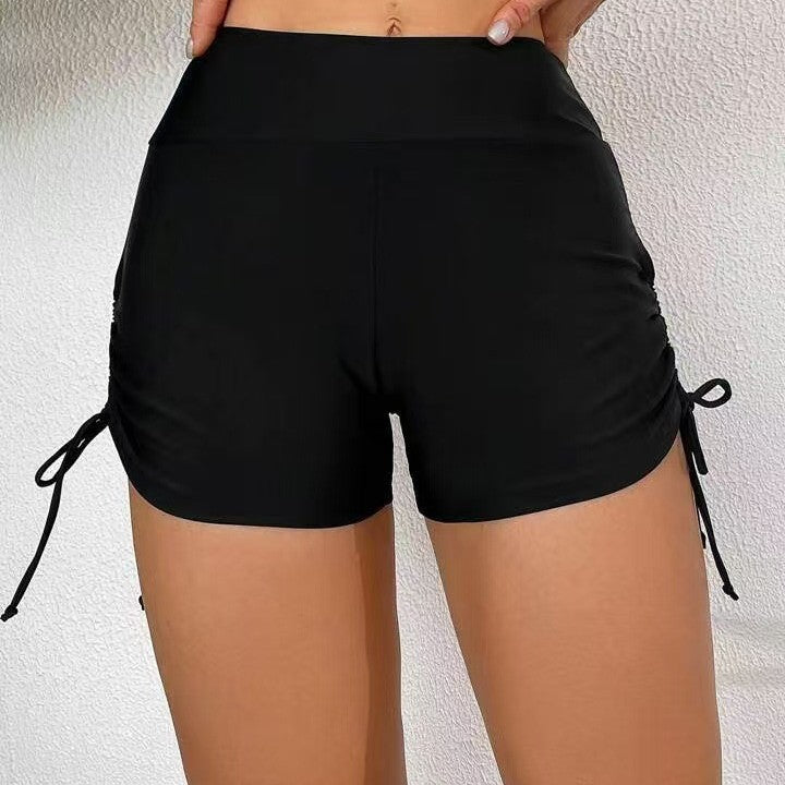 Shorts de bain sportifs pour femmes avec lacets latéraux réglables R&B