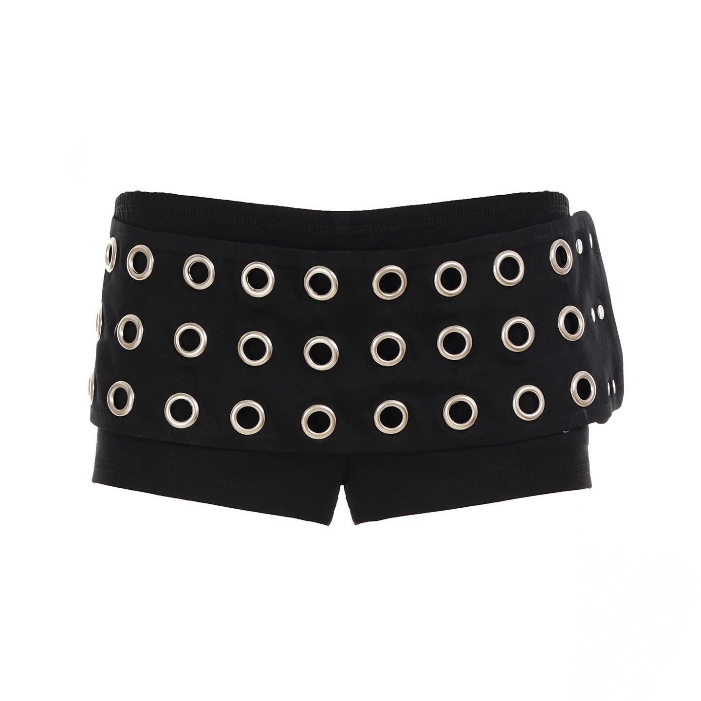 Shorts pour femmes avec design décoratif à œillets R&B