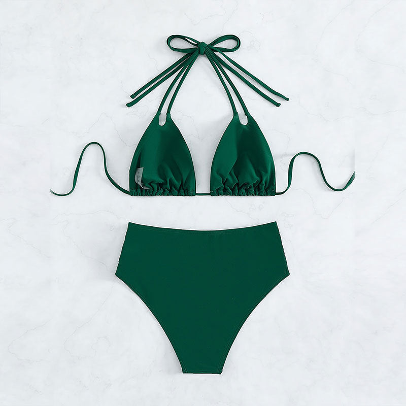 Bikini femme taille haute avec découpes à la mode R&B