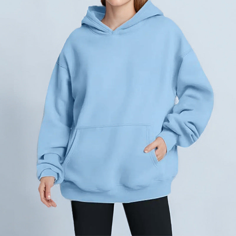 Pull à capuche décontracté pour femmes en French Terry avec coupe d'épaule basse et poche kangourou Echo Archiv