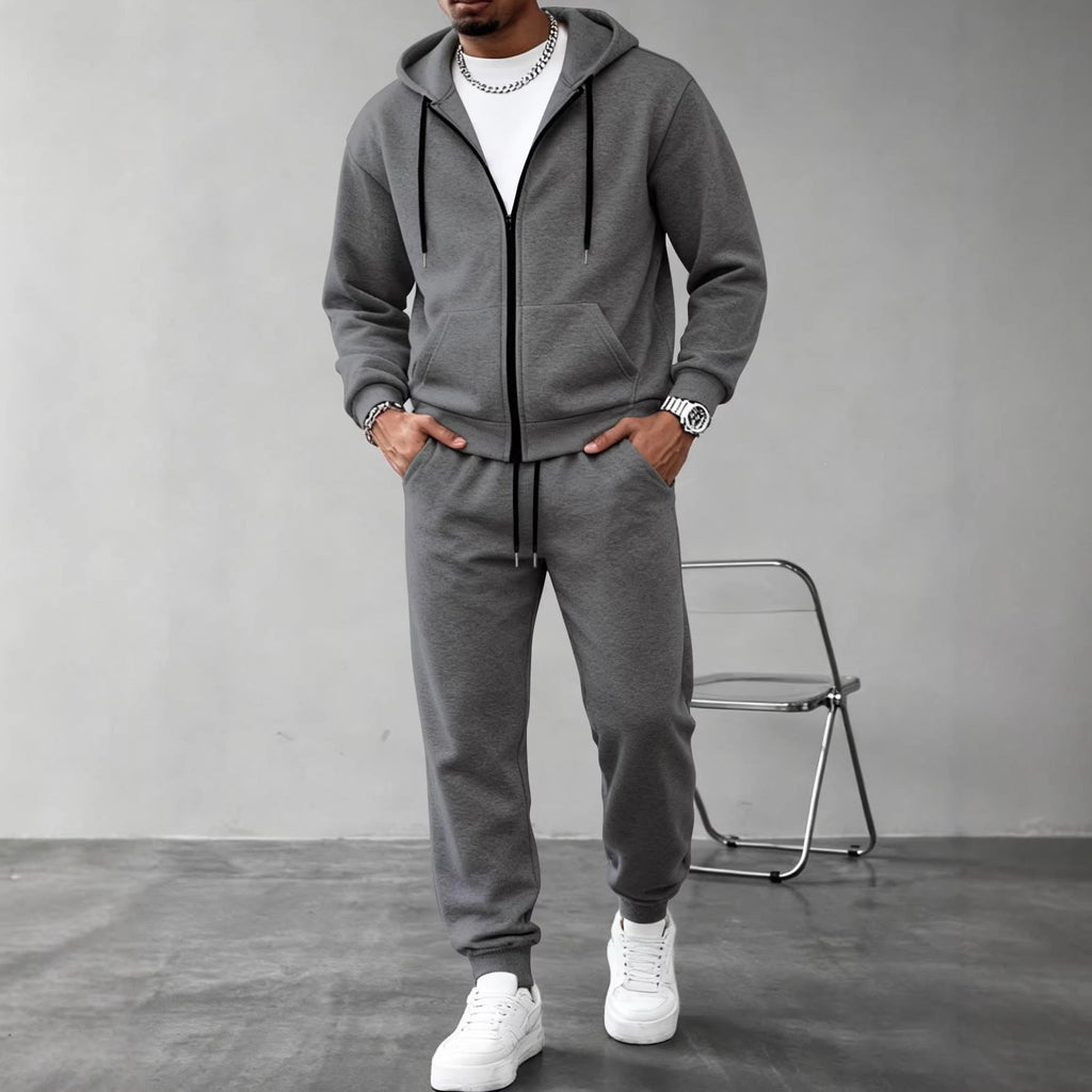 Ensemble de survêtement pour hommes en deux parties avec veste à capuche zippée et pantalon de jogging ajusté Echo Archiv