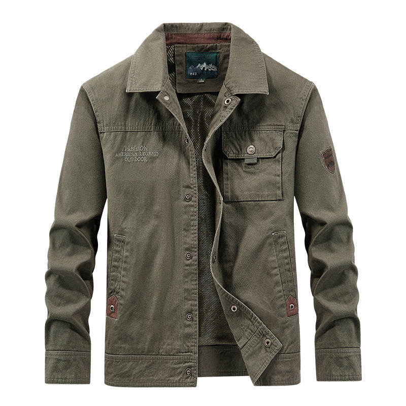 Veste de champ en toile légère pour hommes avec rabat poitrine, doublure en maille respirante et plusieurs poches Echo Archiv