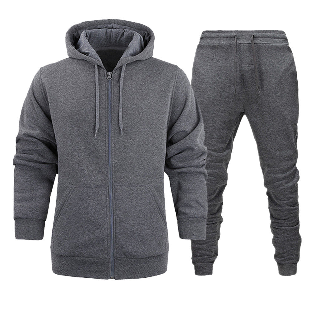 Ensemble de training confort pour hommes avec fermeture éclair frontale robuste, coutures renforcées et pantalon de jogging avec poches zippées cachées Echo Archiv