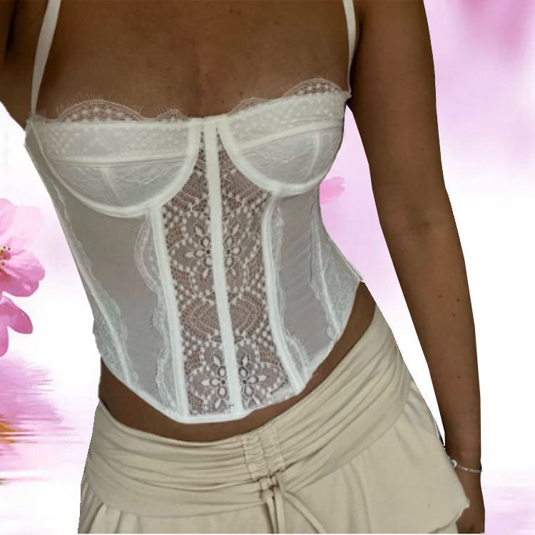 Corsage en dentelle pour femmes avec bretelles réglables et coupe sculptante R&B