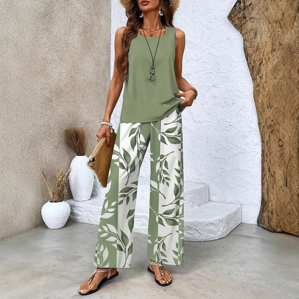 Ensemble décontracté pour femmes avec coupe ample et design floral R&B