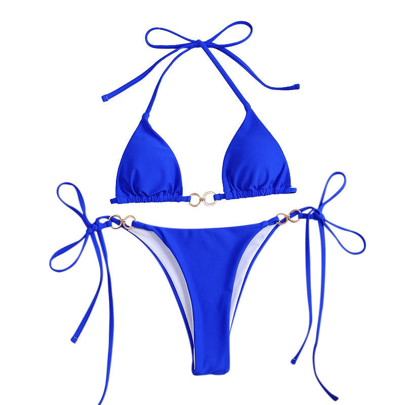 Slip de bikini classique pour femmes avec cordons réglables R&B