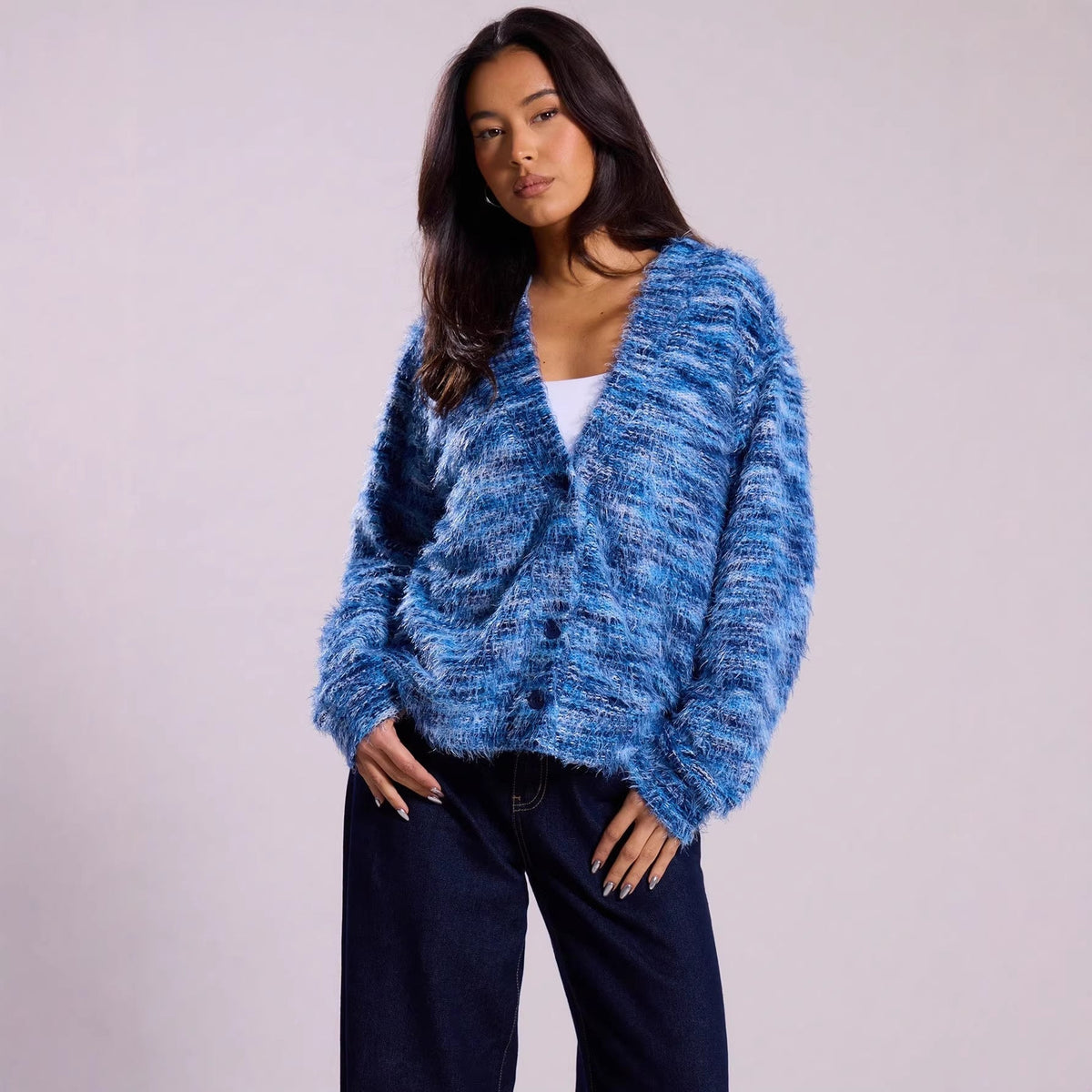 Pull oversized à manches longues pour femmes