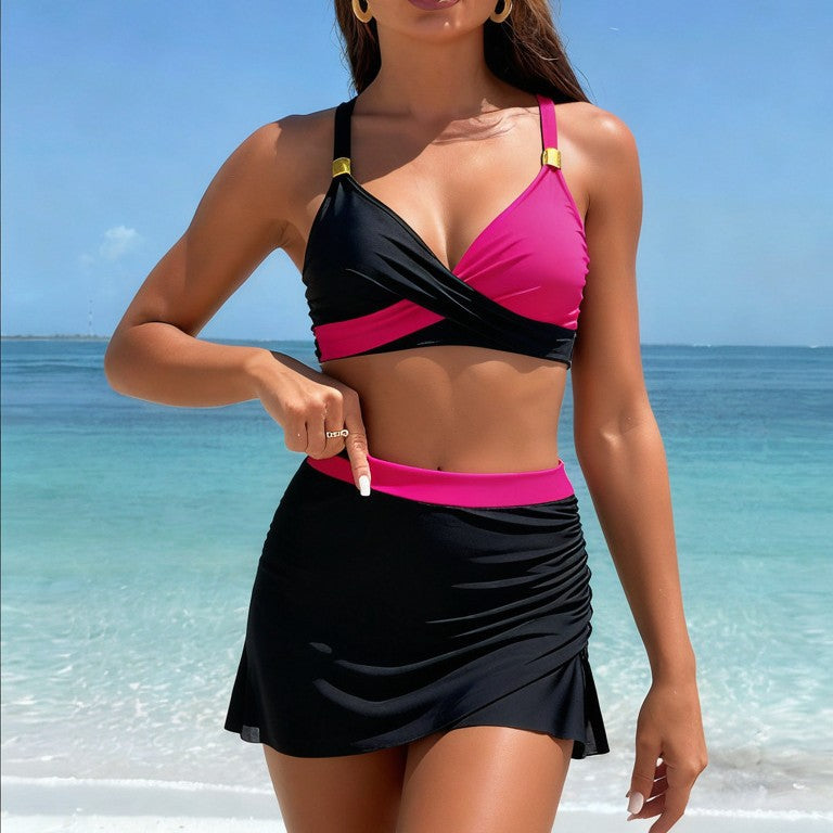 Bikini Sportif Femme avec Jupe Portefeuille Echo Archiv