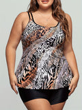 Tankini femme avec imprimé animal à la mode et coupe flatteuse R&B