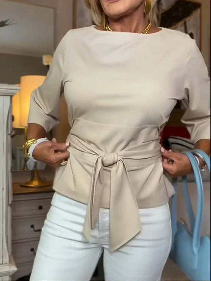 Chemisier Élégant pour Femmes avec Détail Nœud