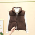 Gilet court matelassé pour femme avec col montant, fermeture éclair à double sens et ourlet ajustable Echo Archiv