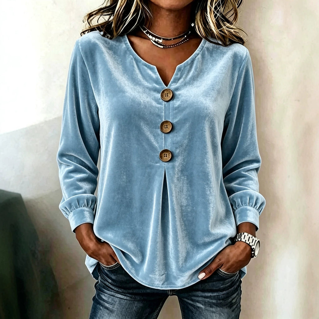 Blouse en velours élégante et confortable pour femmes