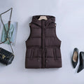 Gilet à capuche matelassé pour femmes avec cordon de taille ajustable et doublure thermique coupe-vent Echo Archiv
