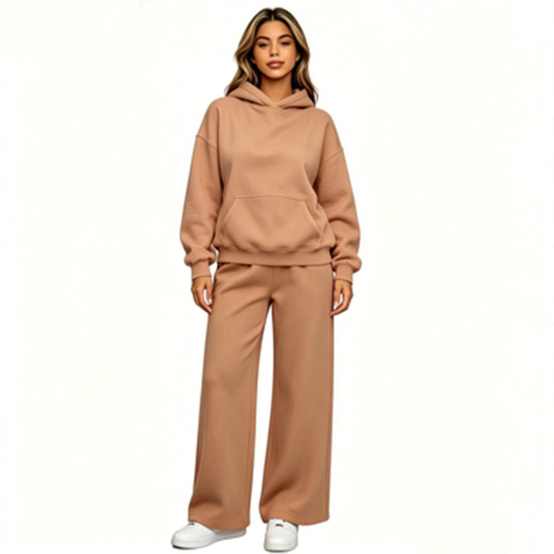 Sweat à capuche décontracté pour femmes avec pantalons larges Echoarchiv