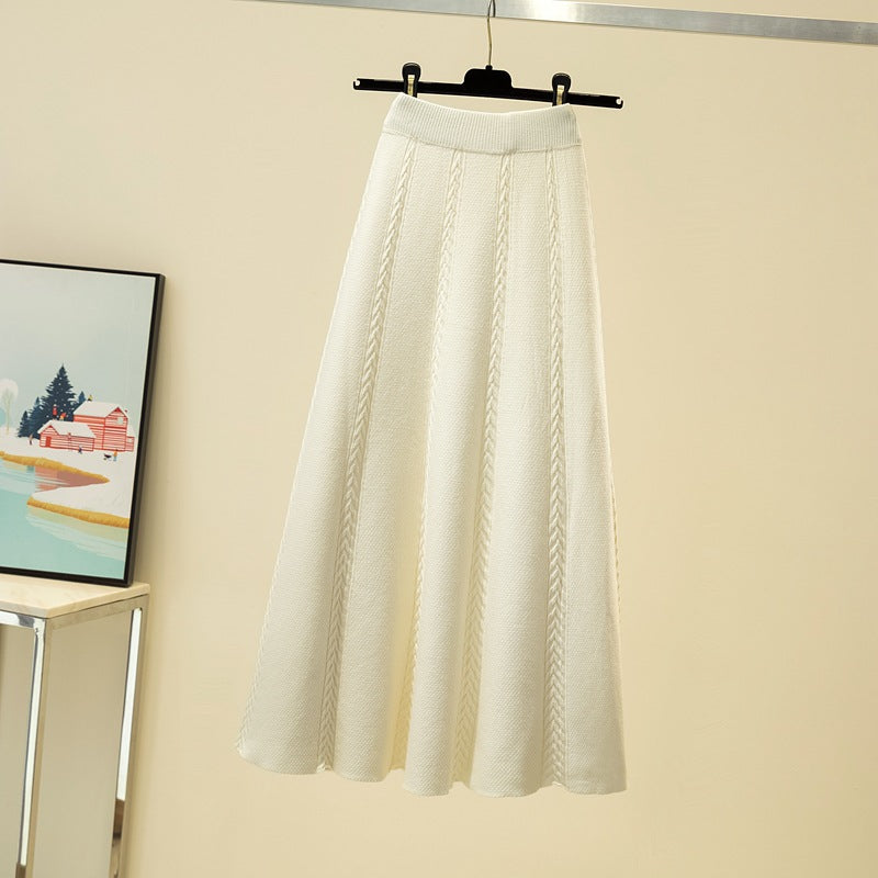 Jupe midi plissée pour femmes avec motif torsadé Echo Archiv