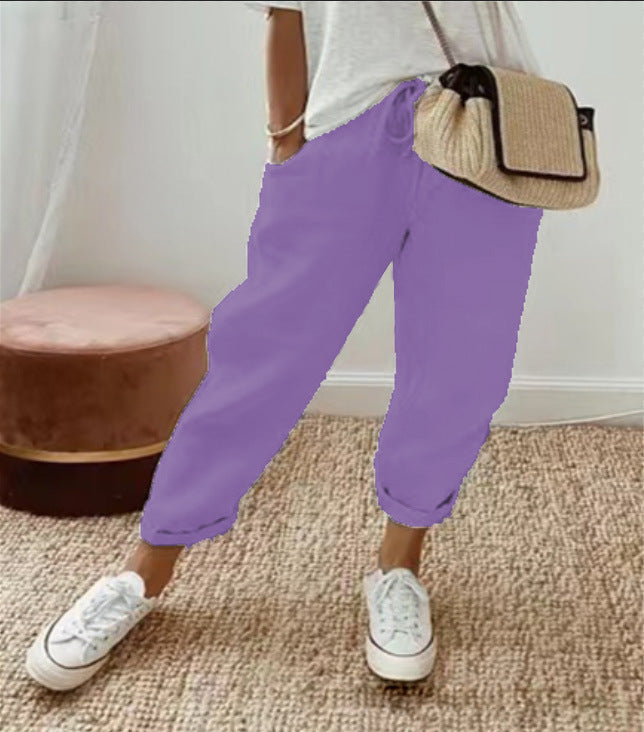 Pantalons Harem en Damenschalotte avec broderie florale Echoarchiv