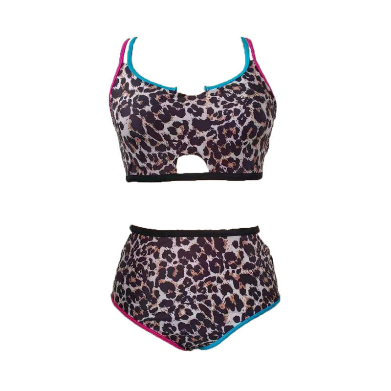 Bikini de haute qualité pour femmes avec un motif léopard tendance R&B